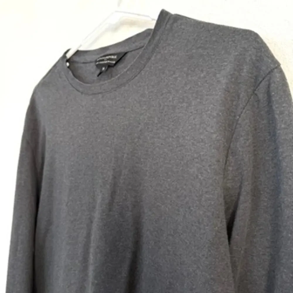 Banana Republic Luxe Touch Performance Shirt Gray Long Sleeve Cotton‎ Mens M